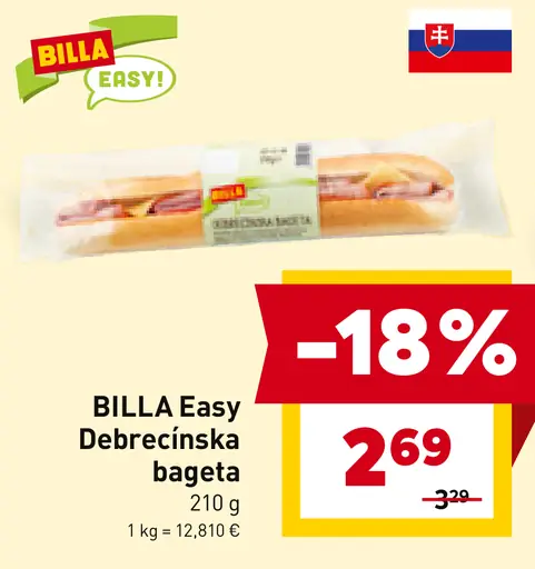 BILLA Easy Debrecínska bageta