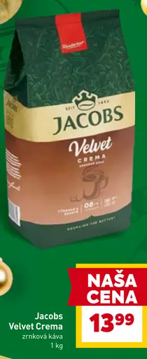 Jacobs Velvet Crema zrnková káva