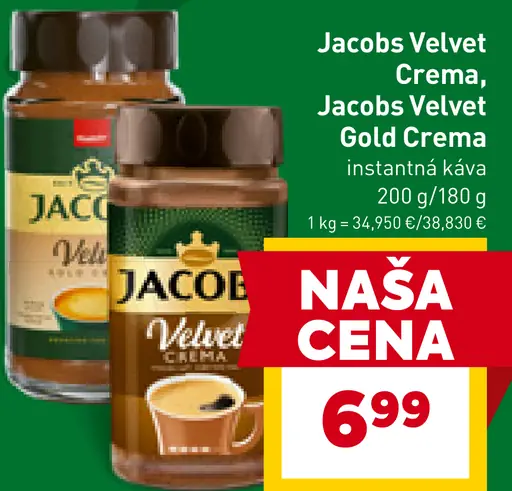 Jacobs Velvet Crema, Jacobs Velvet Gold Crema instantná káva