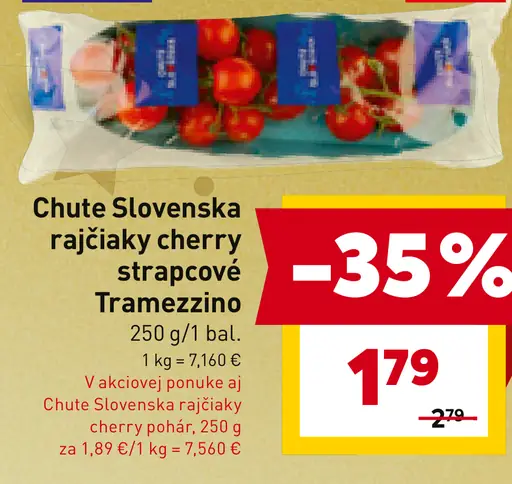 Chute Slovenska rajčiaky cherry strapcové Čerinka