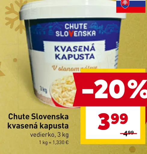 Chute Slovenska Kvasená kapusta vedierko