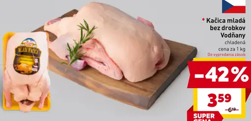 Vodňany Kačica mladá bez drobkov