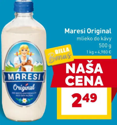 Maresi mlieko do kávy Original