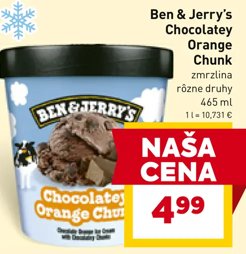 Ben & Jerry's Chocolatey Orange Chunk zmrzlina