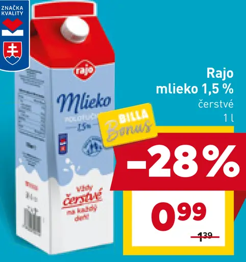 Clever mlieko 1,5%