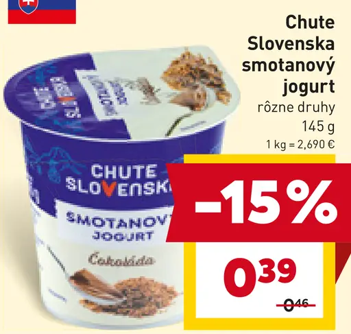 Chute Slovenska smotanový jogurt