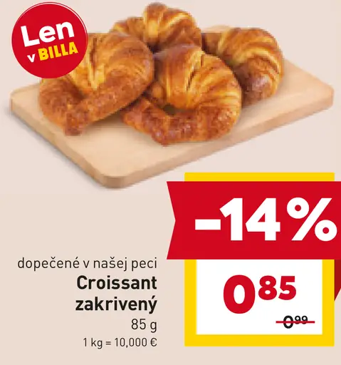 Croissant zakrivený