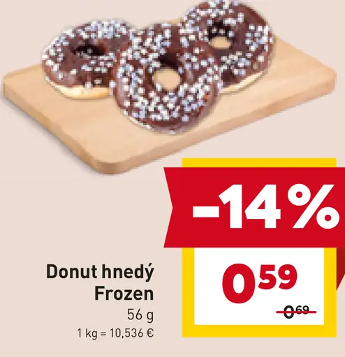 Donut hnedý Frozen