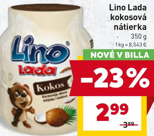Lino Lada Mliečna nátierka s kokosom