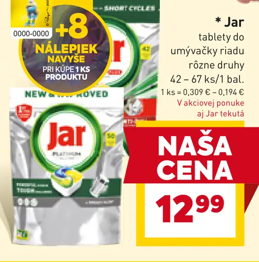Jar Tablety do umývačky