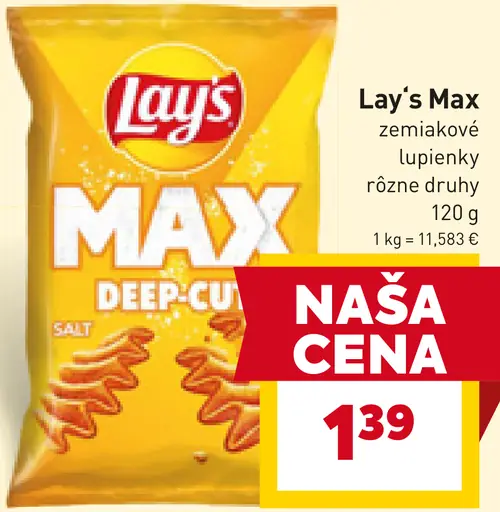 Lay's Max zemiakové lupienky