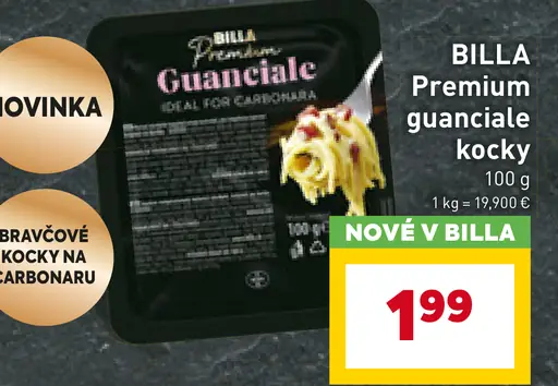 BILLA Premium guanciale kocky