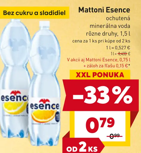 Mattoni Esence ochutená minerálna voda