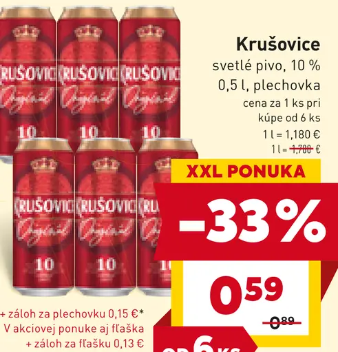 Krušovice plechovka