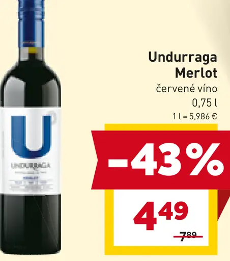 Undurraga Merlot červené víno