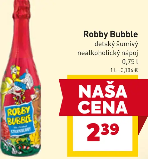 Robby Bubble detský šumivý nápoj