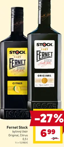 Fernet Stock Citrus Bylinný likér