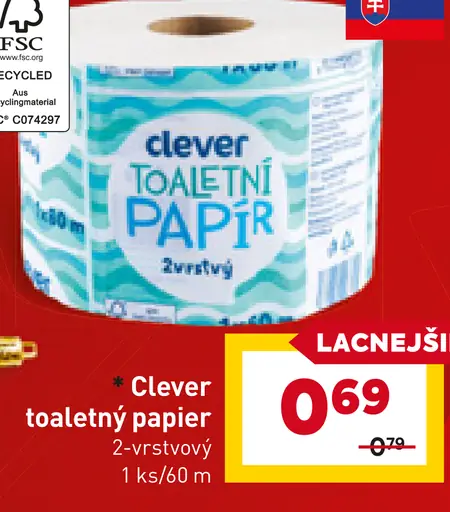 Clever toaletný papier