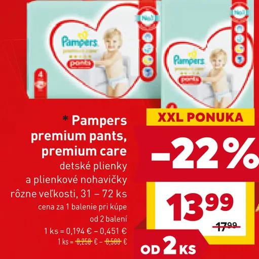 Pampers Premium Care Pants plienky