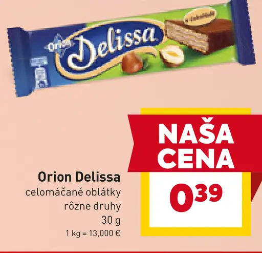 Orion Delissa celomáčané oblátky