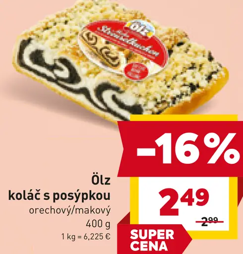 Ölz koláč s posýpkou