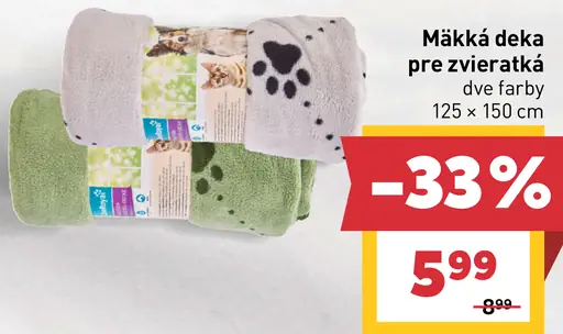 Mäkká deka pre zvieratká