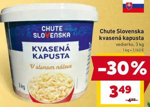 Chute Slovenska Kvasená kapusta vedierko