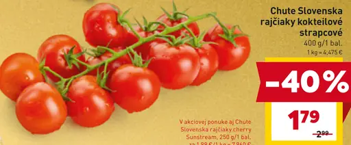 Chute Slovenska rajčiaky kokteilové strapcové