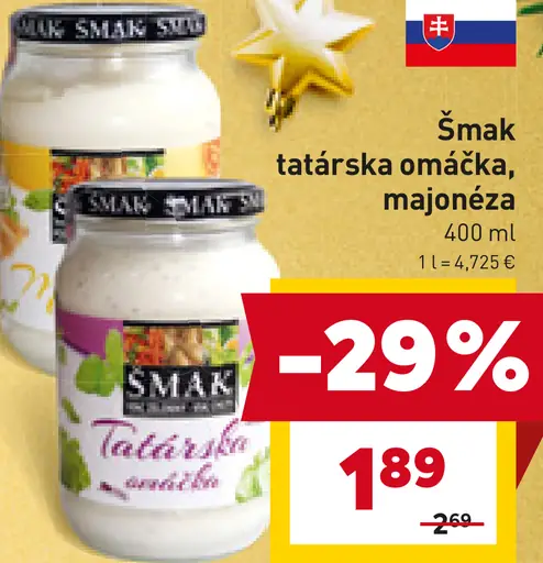 Šmak tatárska omáčka majonéza