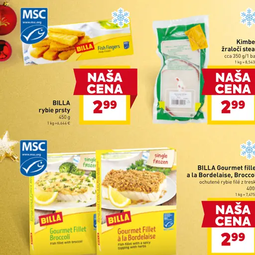 BILLA rybie prsty