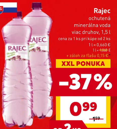 Rajec minerálna voda sýtená