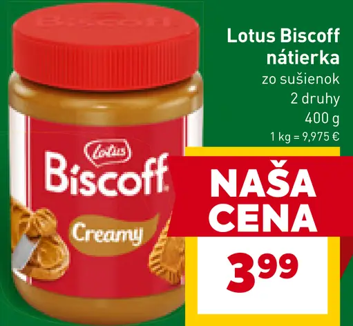 Lotus Biscoff nátierka