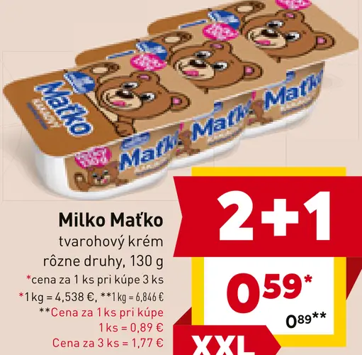 Milko Matko Tvarohový krém