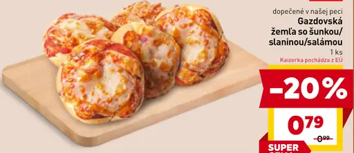 Gazdovská žemľa so šunkou/slaninou/salámou