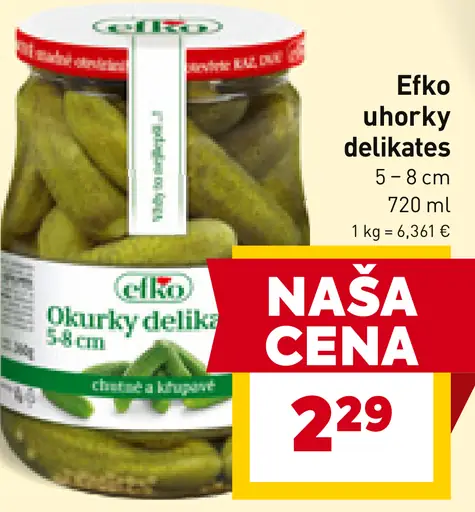 Efko uhorky delikates 5-8 cm