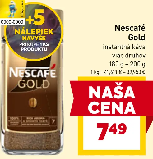 NESCAFÉ GOLD, instantná káva