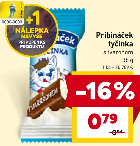 Pribináček tyčinka