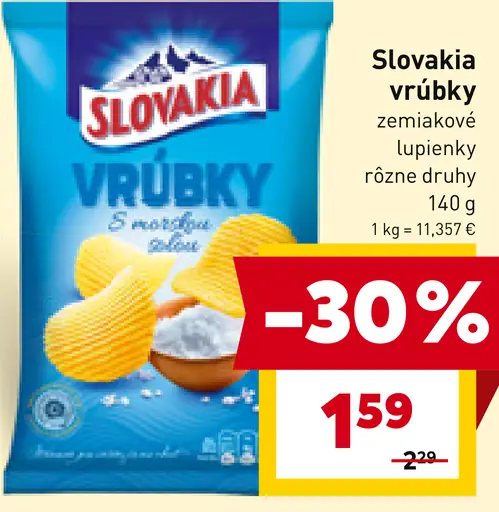 Slovakia zemiakové lupienky solené