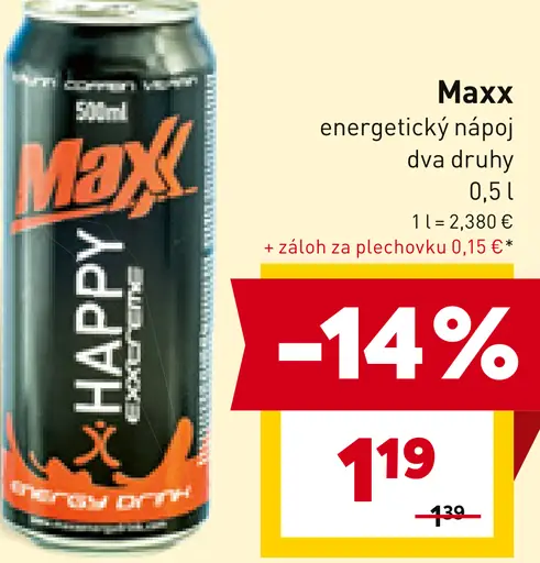 Maxx energetický nápoj