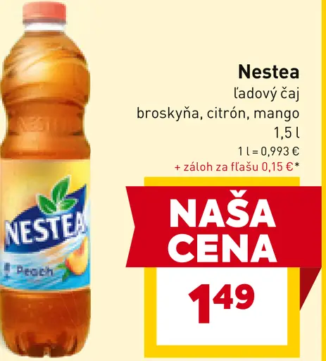 Nestea ľadový čaj broskyňa