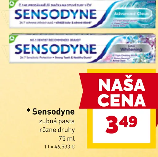 Sensodyne zubná pasta