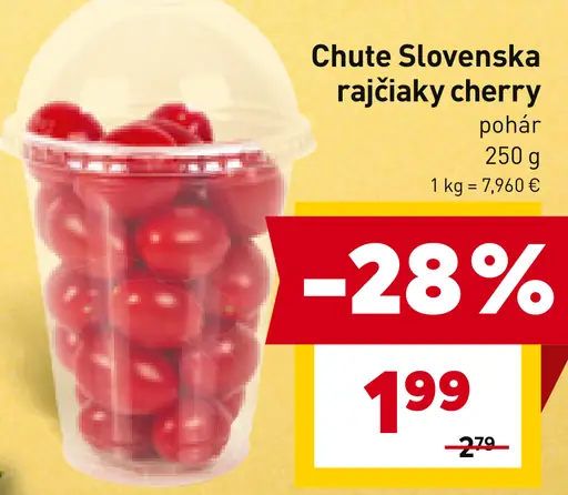 Chute Slovenska rajčiaky cherry