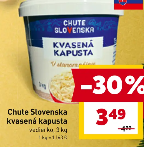 Chute Slovenska Kvasená kapusta vedierko