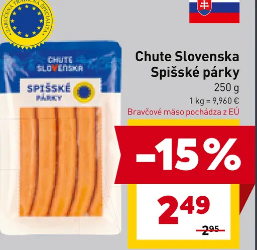 Chute Slovenska Spišské párky
