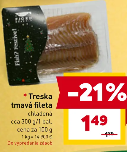 Treska tmavá filety