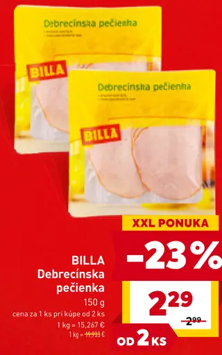 BILLA Debrecínska pečienka
