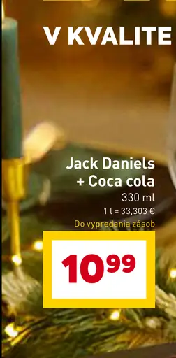 Jack Daniels + Coca cola plechovka