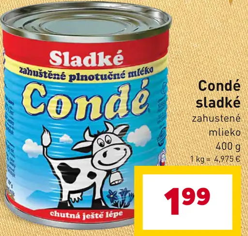 Condé Sladké zahustené mlieko
