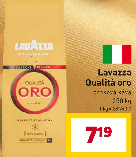 Lavazza Qualita Oro Pražená zrnková káva