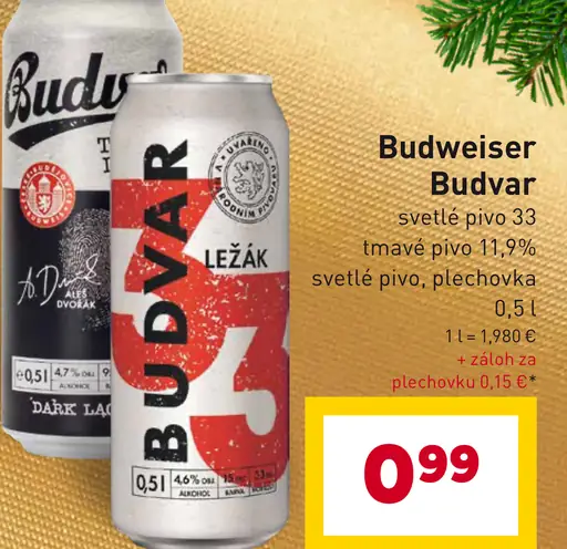 Budweiser Budvar svetlé pivo